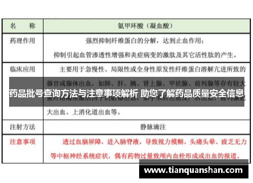 药品批号查询方法与注意事项解析 助您了解药品质量安全信息